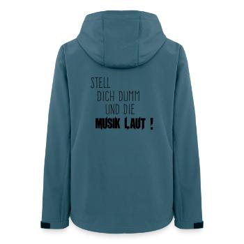 Dich Dumm Musik Laut - Frauen Recycelte Softshelljacke von Stanley/Stella - Dunkles Petrol - Hinten - AI Model Female 172 light (172cm)