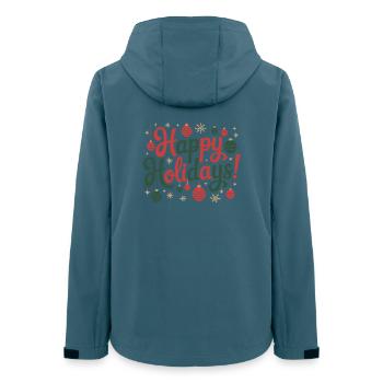 Écriture des Ornements de Joyeuses Fêtes - Veste softshell femme recyclée Stanley/Stella - bleu pétrole foncé - Dos - AI Model Female 172 light (172cm)