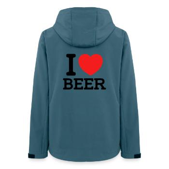 J’adore la bière (les couleurs peuvent être changées) - Veste softshell femme recyclée Stanley/Stella - bleu pétrole foncé - Dos - AI Model Female 172 light (172cm)