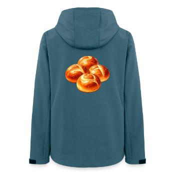 Brötchen - Frauen Recycelte Softshelljacke von Stanley/Stella - Dunkles Petrol - Hinten - AI Model Female 172 light (172cm)