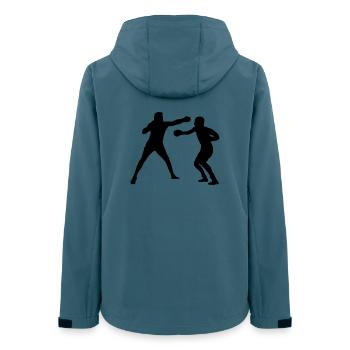 Boxkampftraining - Frauen Recycelte Softshelljacke von Stanley/Stella - Dunkles Petrol - Hinten - AI Model Female 172 light (172cm)