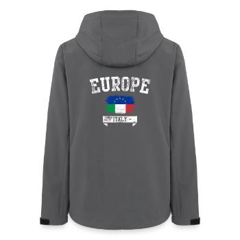 Europa Italien Pinsel Flagge - Frauen Recycelte Softshelljacke von Stanley/Stella - Anthrazit - Hinten - AI Model Female 172 light (172cm)