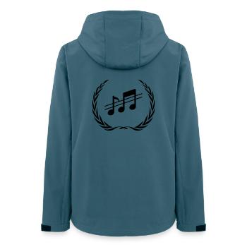Couronne de notes de musique - Veste softshell femme recyclée Stanley/Stella - bleu pétrole foncé - Dos - AI Model Female 172 light (172cm)