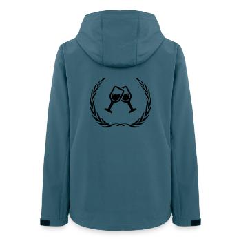 Wine Glasses Wreath - Women’s Recycled Softshell Jacket by Stanley/Stella - stargazer - Back - AI Model Female 172 light (172cm)