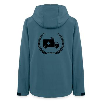 Krankenwagen Ambulance Kranz - Frauen Recycelte Softshelljacke von Stanley/Stella - Dunkles Petrol - Hinten - AI Model Female 172 light (172cm)