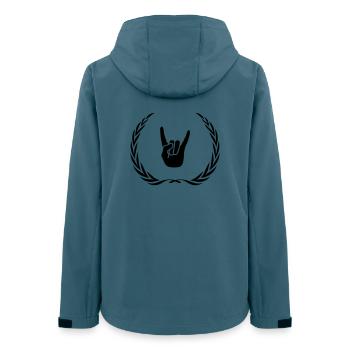 Couronne de symbole de la main du parti - Veste softshell femme recyclée Stanley/Stella - bleu pétrole foncé - Dos - AI Model Female 172 light (172cm)