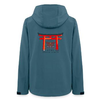 Kobe, Japan, Torii Shrine Ikuta- jinja, drawing - Women’s Recycled Softshell Jacket by Stanley/Stella - stargazer - Back - AI Model Female 172 light (172cm)