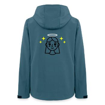 Engel-strahlendes-gesicht-schoenheit-selbstlieb - Frauen Recycelte Softshelljacke von Stanley/Stella - Dunkles Petrol - Hinten - AI Model Female 172 light (172cm)