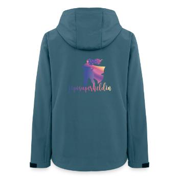 Liposuperheldin - Frauen Recycelte Softshelljacke von Stanley/Stella - Dunkles Petrol - Hinten - AI Model Female 172 light (172cm)