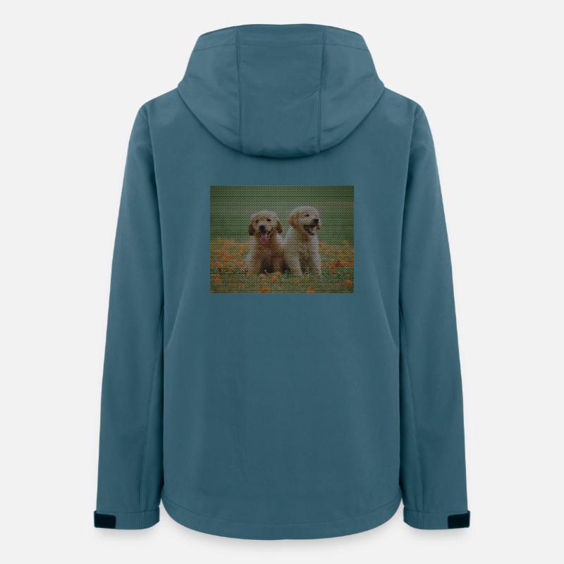 Two Labrador Retriever puppies with triangle pattern - Women’s Recycled Softshell Jacket by Stanley/Stella - stargazer