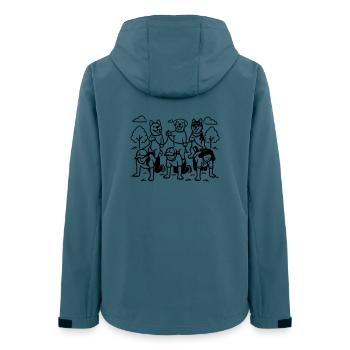 Gassi Gehen Dog Edition dog rules - Frauen Recycelte Softshelljacke von Stanley/Stella - Dunkles Petrol - Hinten - AI Model Female 172 light (172cm)