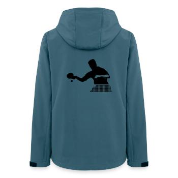 Tischtennis - Frauen Recycelte Softshelljacke von Stanley/Stella - Dunkles Petrol - Hinten - AI Model Female 172 light (172cm)