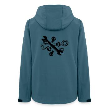 Screws, nuts and wrench - Women’s Recycled Softshell Jacket by Stanley/Stella - stargazer - Back - AI Model Female 172 light (172cm)