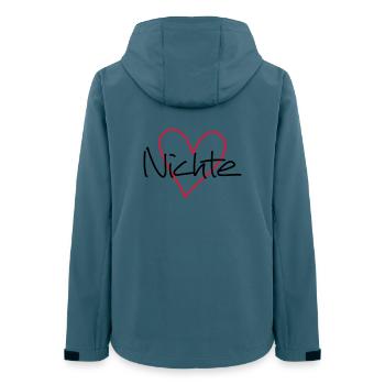 Nichte Herz Geschenk Geschenkidee Partnerlook - Frauen Recycelte Softshelljacke von Stanley/Stella - Dunkles Petrol - Hinten - AI Model Female 172 light (172cm)