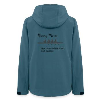 Ruder Sprüche: Rowing Moms Bootssport-Style - Frauen Recycelte Softshelljacke von Stanley/Stella - Dunkles Petrol - Hinten - AI Model Female 172 light (172cm)