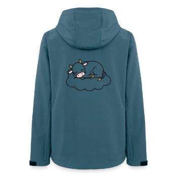 Schlafende Kuh Wolke Traum Baby - Frauen Recycelte Softshelljacke von Stanley/Stella - Dunkles Petrol - Hinten - AI Model Female 172 light (172cm)