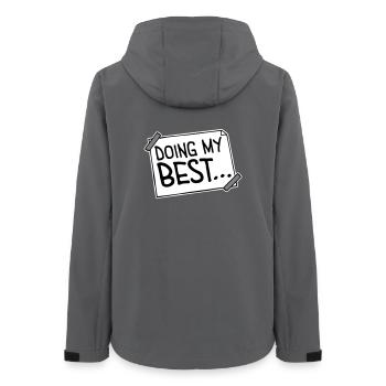 Doing My Best Lustig Ehrlich Motivational Spruch - Frauen Recycelte Softshelljacke von Stanley/Stella - Anthrazit - Hinten - AI Model Female 172 light (172cm)