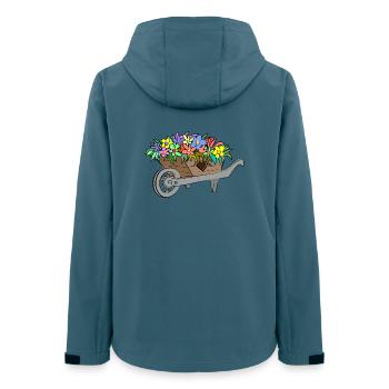 Flowers Spring - Women’s Recycled Softshell Jacket by Stanley/Stella - stargazer - Back - AI Model Female 172 light (172cm)