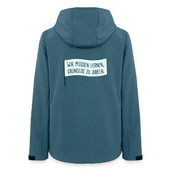 Rejoicing for no reason - Women’s Recycled Softshell Jacket by Stanley/Stella - stargazer - Back - AI Model Female 172 light (172cm)