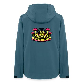 Overstimulated Psychedelic Eyes - Women’s Recycled Softshell Jacket by Stanley/Stella - stargazer - Back - AI Model Female 172 light (172cm)