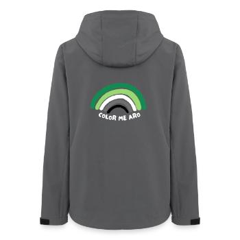 Aromatisch. Farbe me aro - Frauen Recycelte Softshelljacke von Stanley/Stella - Anthrazit - Hinten - AI Model Female 172 light (172cm)