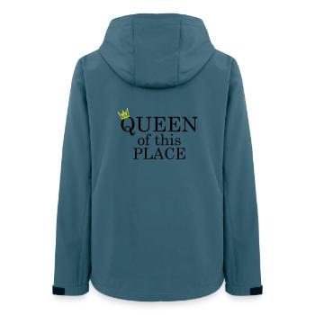 Queen of this place - Frauen Recycelte Softshelljacke von Stanley/Stella - Dunkles Petrol - Hinten - AI Model Female 172 light (172cm)