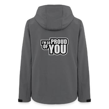 I'm So Proud Of You Heartily Encouraging Saying - Women’s Recycled Softshell Jacket by Stanley/Stella - anthracite - Back - AI Model Female 172 light (172cm)