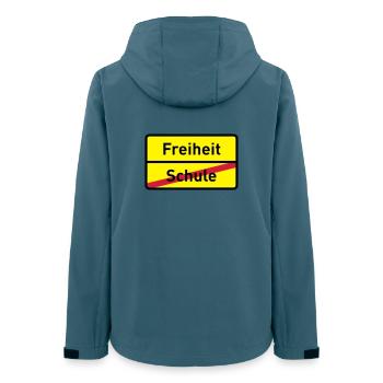 abishirt diplôme d'études abimotiv 2010 lycée - Veste softshell femme recyclée Stanley/Stella - bleu pétrole foncé - Dos - AI Model Female 172 light (172cm)
