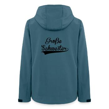 Große Schwester - Frauen Recycelte Softshelljacke von Stanley/Stella - Dunkles Petrol - Hinten - AI Model Female 172 light (172cm)