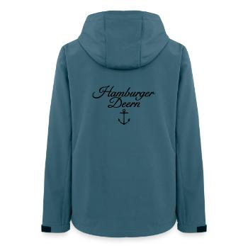Hamburger Deern Classic Anker Hamburg - Frauen Recycelte Softshelljacke von Stanley/Stella - Dunkles Petrol - Hinten - AI Model Female 172 light (172cm)