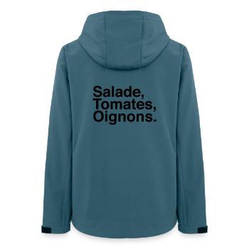 Salade Tomate Oignons  - Veste softshell femme recyclée Stanley/Stella - bleu pétrole foncé - Dos - AI Model Female 172 light (172cm)