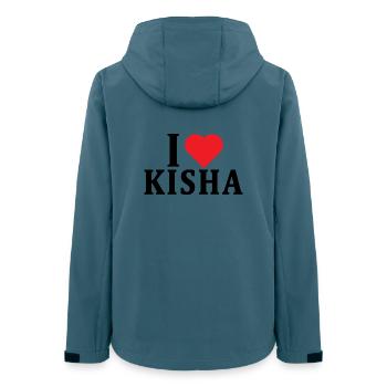 T-Shirt Ich liebe Kisha T-Shirt Geschenkidee - Frauen Recycelte Softshelljacke von Stanley/Stella - Dunkles Petrol - Hinten - AI Model Female 172 light (172cm)