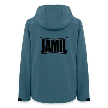 T-Shirt Jamil T-Shirt Name Geschenkidee - Frauen Recycelte Softshelljacke von Stanley/Stella - Dunkles Petrol - Hinten - AI Model Female 172 light (172cm)
