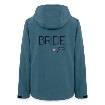 Bride to - Équipage à boire! Personnalisable - Veste softshell femme recyclée Stanley/Stella - bleu pétrole foncé - Dos - AI Model Female 172 light (172cm)