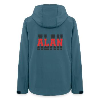 T-Shirt Alan T-Shirt Geschenkidee gestapelter Text - Frauen Recycelte Softshelljacke von Stanley/Stella - Dunkles Petrol - Hinten - AI Model Female 172 light (172cm)