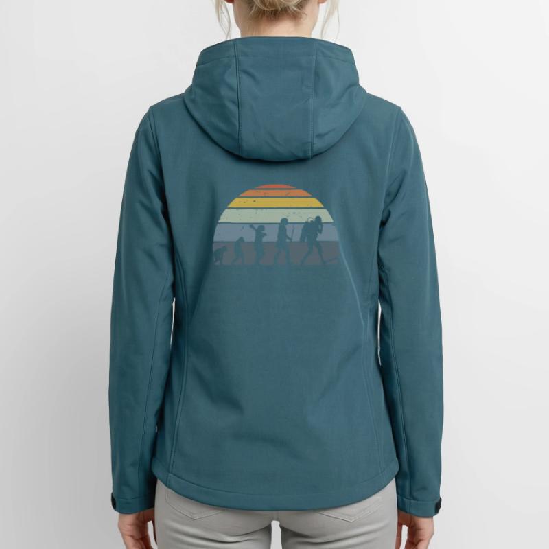 Evolution de la conception de la silhouette de l’humanité Veste softshell femme recyclée Stanley/Stella
