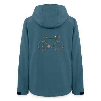 Vintage bicycle design with leather handles - Women’s Recycled Softshell Jacket by Stanley/Stella - stargazer - Back - AI Model Female 172 light (172cm)
