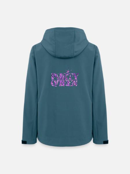 Party Queen Glitzer Typografie - Frauen Recycelte Softshelljacke von Stanley/Stella - Dunkles Petrol