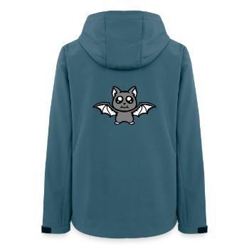 Kleine süße Fledermaus Halloween lustig Comic süß - Frauen Recycelte Softshelljacke von Stanley/Stella - Dunkles Petrol - Hinten - AI Model Female 172 light (172cm)