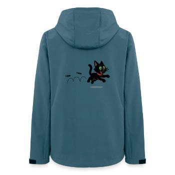 Meeko läuft fröhlich - Frauen Recycelte Softshelljacke von Stanley/Stella - Dunkles Petrol - Hinten - AI Model Female 172 light (172cm)