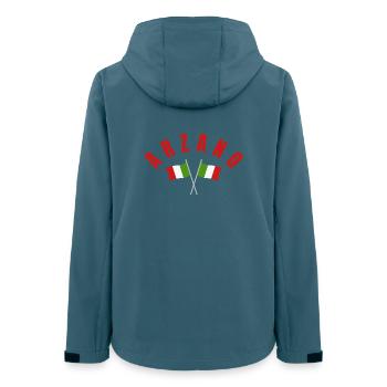 Arzano Italienische Flaggen - Frauen Recycelte Softshelljacke von Stanley/Stella - Dunkles Petrol - Hinten - AI Model Female 172 light (172cm)