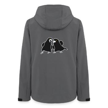 Minimalistisches Raven-Duo - Frauen Recycelte Softshelljacke von Stanley/Stella - Anthrazit - Hinten - AI Model Female 172 light (172cm)