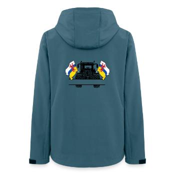Limburg_Tractor_Custom_Edition - Veste softshell femme recyclée Stanley/Stella - bleu pétrole foncé - Dos - AI Model Female 172 light (172cm)