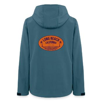 Vintage Long Beach California - Women’s Recycled Softshell Jacket by Stanley/Stella - stargazer - Back - AI Model Female 172 light (172cm)