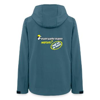 Volunteer Fire Brigade , Firefighter because I (25 - Women’s Recycled Softshell Jacket by Stanley/Stella - stargazer - Back - AI Model Female 172 light (172cm)