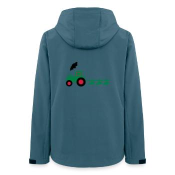 traktor trecker pflug - Frauen Recycelte Softshelljacke von Stanley/Stella - Dunkles Petrol - Hinten - AI Model Female 172 light (172cm)