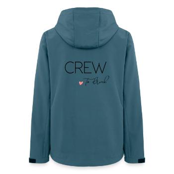 Bride to - Équipage à boire! Personnalisable - Veste softshell femme recyclée Stanley/Stella - bleu pétrole foncé - Dos - AI Model Female 172 light (172cm)