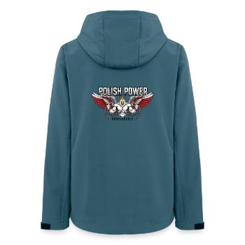 Pouvoir polonais - Husaria Gym Beast - Veste softshell femme recyclée Stanley/Stella - bleu pétrole foncé - Dos - AI Model Female 172 light (172cm)
