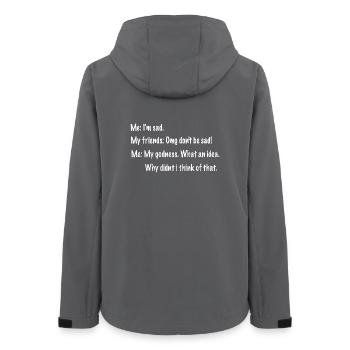 Genius Advice Humor Quote - Women’s Recycled Softshell Jacket by Stanley/Stella - anthracite - Back - AI Model Female 172 light (172cm)