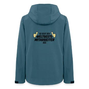 der weltbeste mitarbeiter - Frauen Recycelte Softshelljacke von Stanley/Stella - Dunkles Petrol - Hinten - AI Model Female 172 light (172cm)
